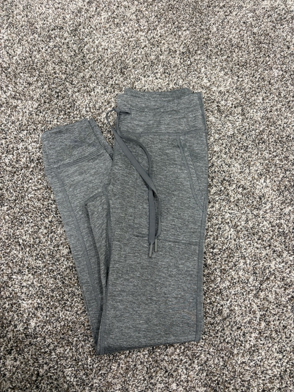 Heather Gray Legging Joggers with Drawstring